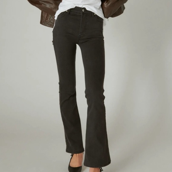Lucky Brand Denim - Lucky Brand 8/29 Black Stevie High Rise Flare Classic Black Women's Flared Jeans